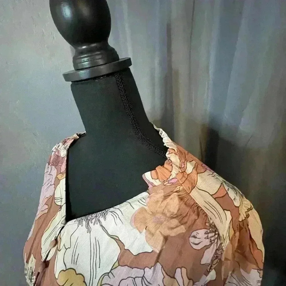 Promesa Pink/Mauve Floral Blouse, NWT - Picture 3 of 7